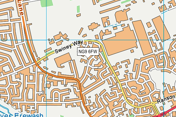 NG9 6FW map - OS VectorMap District (Ordnance Survey) NG9 6FW map - OS VectorMap District (Ordnance Survey)