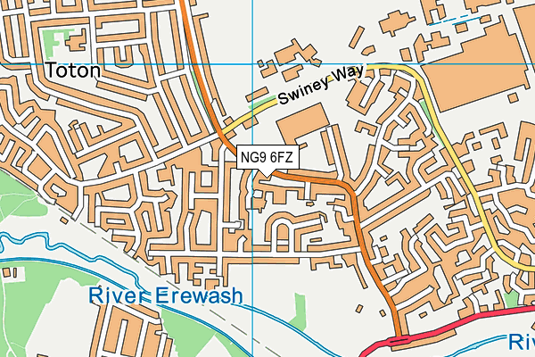 NG9 6FZ map - OS VectorMap District (Ordnance Survey) NG9 6FZ map - OS VectorMap District (Ordnance Survey)