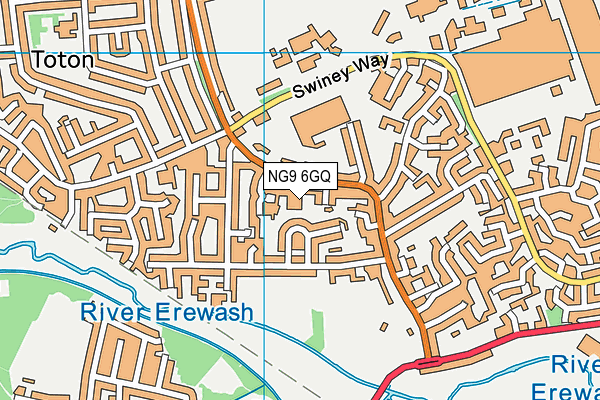 NG9 6GQ map - OS VectorMap District (Ordnance Survey) NG9 6GQ map - OS VectorMap District (Ordnance Survey)