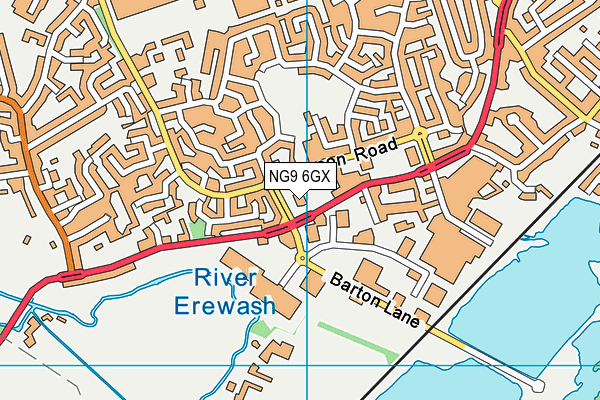 NG9 6GX map - OS VectorMap District (Ordnance Survey) NG9 6GX map - OS VectorMap District (Ordnance Survey)