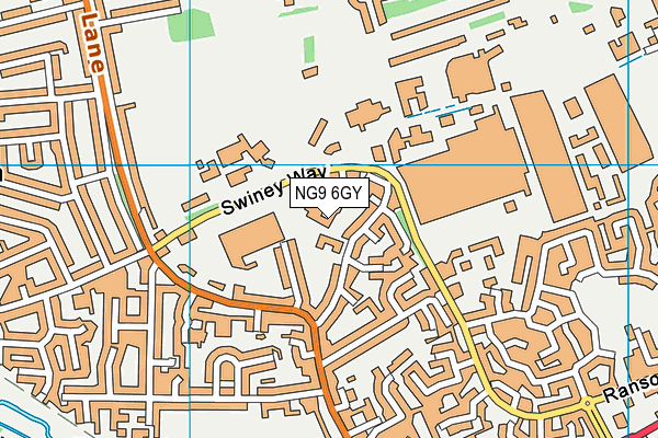 NG9 6GY map - OS VectorMap District (Ordnance Survey) NG9 6GY map - OS VectorMap District (Ordnance Survey)