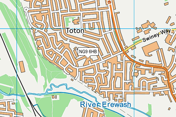 NG9 6HB map - OS VectorMap District (Ordnance Survey) NG9 6HB map - OS VectorMap District (Ordnance Survey)