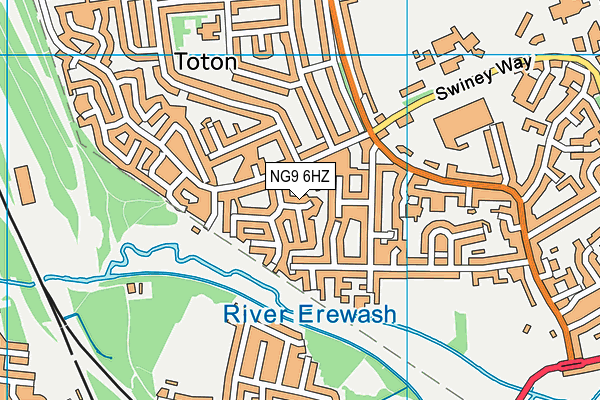 NG9 6HZ map - OS VectorMap District (Ordnance Survey) NG9 6HZ map - OS VectorMap District (Ordnance Survey)