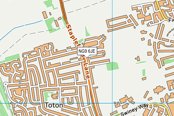 NG9 6JE map - OS VectorMap District (Ordnance Survey) NG9 6JE map - OS VectorMap District (Ordnance Survey)