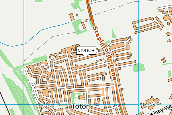 NG9 6JH map - OS VectorMap District (Ordnance Survey) NG9 6JH map - OS VectorMap District (Ordnance Survey)