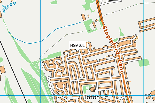 NG9 6JL map - OS VectorMap District (Ordnance Survey) NG9 6JL map - OS VectorMap District (Ordnance Survey)