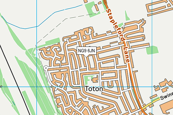 NG9 6JN map - OS VectorMap District (Ordnance Survey) NG9 6JN map - OS VectorMap District (Ordnance Survey)