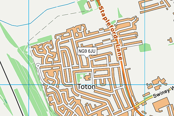 NG9 6JU map - OS VectorMap District (Ordnance Survey) NG9 6JU map - OS VectorMap District (Ordnance Survey)