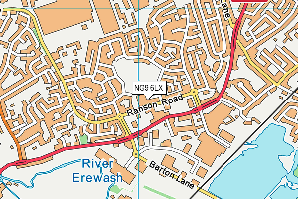 NG9 6LX map - OS VectorMap District (Ordnance Survey) NG9 6LX map - OS VectorMap District (Ordnance Survey)