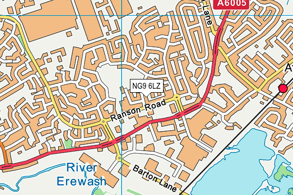 NG9 6LZ map - OS VectorMap District (Ordnance Survey) NG9 6LZ map - OS VectorMap District (Ordnance Survey)