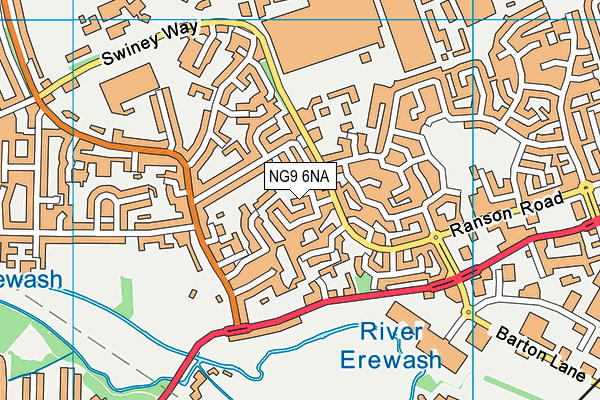 NG9 6NA map - OS VectorMap District (Ordnance Survey) NG9 6NA map - OS VectorMap District (Ordnance Survey)