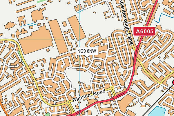 NG9 6NW map - OS VectorMap District (Ordnance Survey) NG9 6NW map - OS VectorMap District (Ordnance Survey)