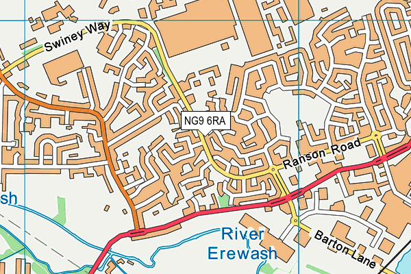 NG9 6RA map - OS VectorMap District (Ordnance Survey) NG9 6RA map - OS VectorMap District (Ordnance Survey)