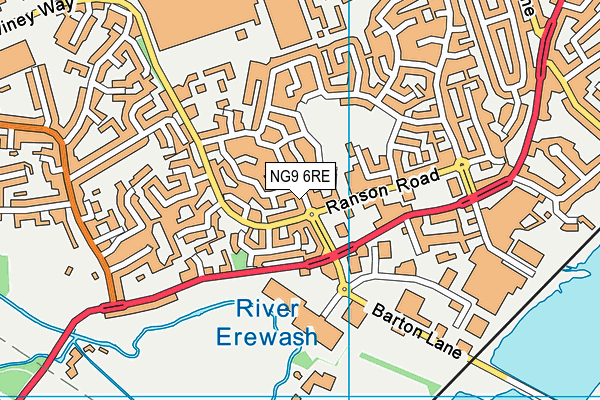 NG9 6RE map - OS VectorMap District (Ordnance Survey) NG9 6RE map - OS VectorMap District (Ordnance Survey)