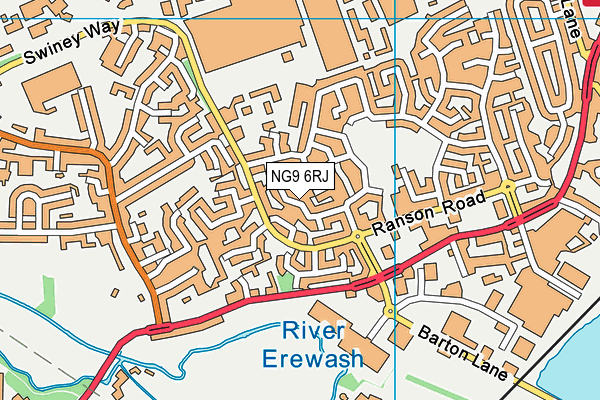NG9 6RJ map - OS VectorMap District (Ordnance Survey) NG9 6RJ map - OS VectorMap District (Ordnance Survey)