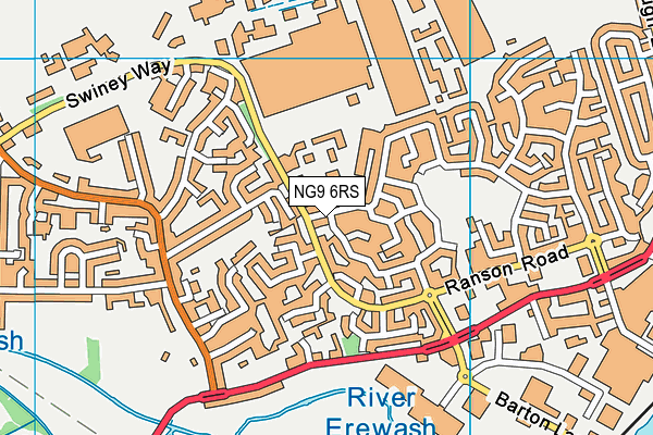 NG9 6RS map - OS VectorMap District (Ordnance Survey) NG9 6RS map - OS VectorMap District (Ordnance Survey)