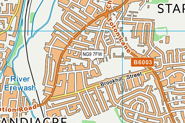 NG9 7FW map - OS VectorMap District (Ordnance Survey) NG9 7FW map - OS VectorMap District (Ordnance Survey)