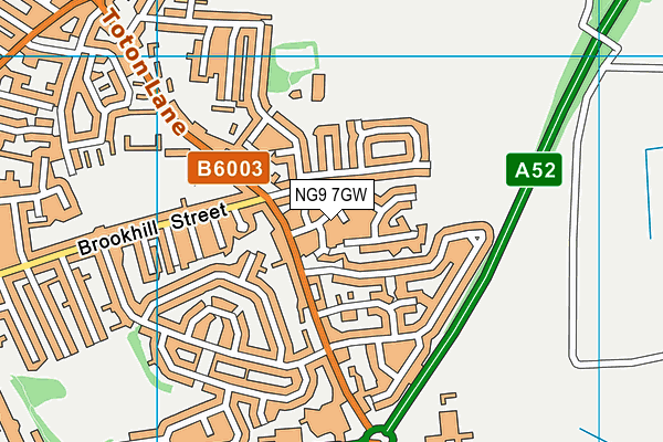 NG9 7GW map - OS VectorMap District (Ordnance Survey) NG9 7GW map - OS VectorMap District (Ordnance Survey)
