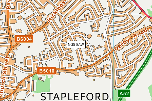 NG9 8AW map - OS VectorMap District (Ordnance Survey) NG9 8AW map - OS VectorMap District (Ordnance Survey)