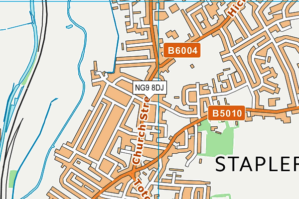 NG9 8DJ map - OS VectorMap District (Ordnance Survey) NG9 8DJ map - OS VectorMap District (Ordnance Survey)
