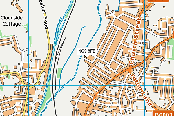 NG9 8FB map - OS VectorMap District (Ordnance Survey) NG9 8FB map - OS VectorMap District (Ordnance Survey)