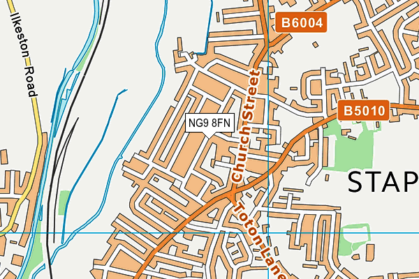 NG9 8FN map - OS VectorMap District (Ordnance Survey) NG9 8FN map - OS VectorMap District (Ordnance Survey)