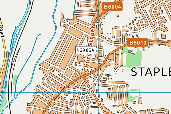 NG9 8GA map - OS VectorMap District (Ordnance Survey) NG9 8GA map - OS VectorMap District (Ordnance Survey)