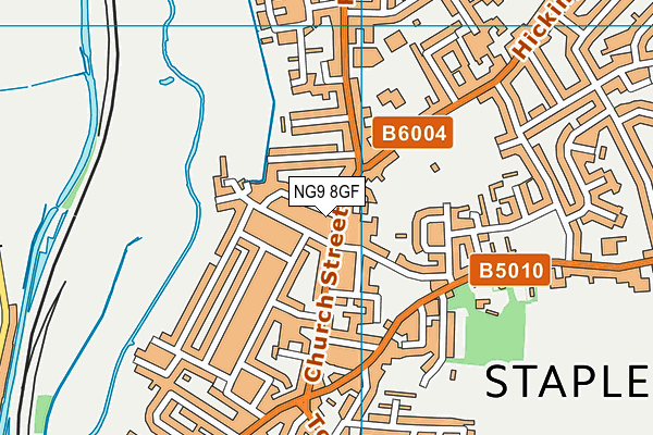 NG9 8GF map - OS VectorMap District (Ordnance Survey) NG9 8GF map - OS VectorMap District (Ordnance Survey)