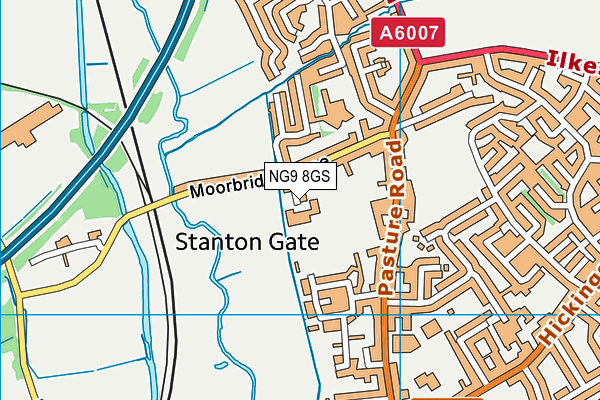 NG9 8GS map - OS VectorMap District (Ordnance Survey)