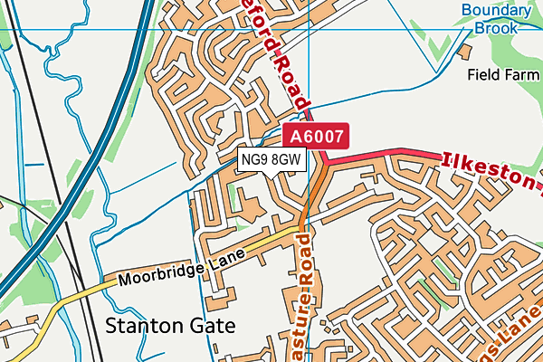 NG9 8GW map - OS VectorMap District (Ordnance Survey) NG9 8GW map - OS VectorMap District (Ordnance Survey)