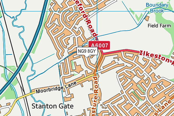 NG9 8GY map - OS VectorMap District (Ordnance Survey) NG9 8GY map - OS VectorMap District (Ordnance Survey)