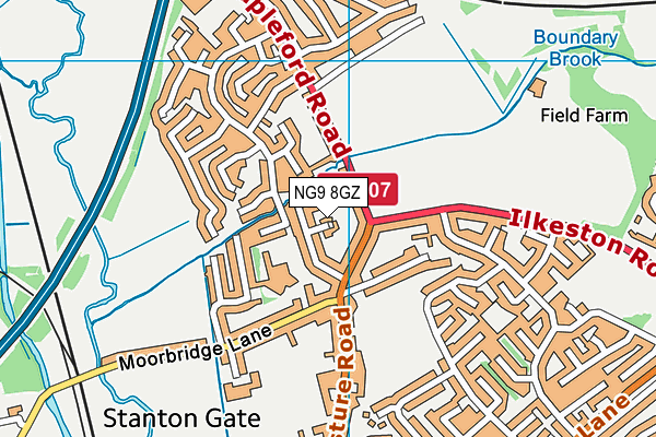 NG9 8GZ map - OS VectorMap District (Ordnance Survey) NG9 8GZ map - OS VectorMap District (Ordnance Survey)