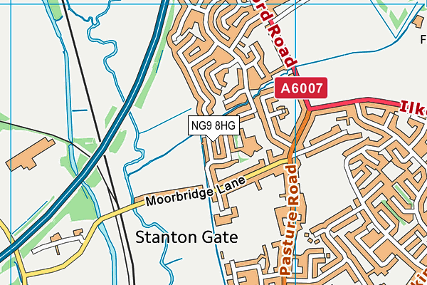 NG9 8HG map - OS VectorMap District (Ordnance Survey)