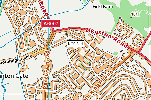NG9 8LH map - OS VectorMap District (Ordnance Survey) NG9 8LH map - OS VectorMap District (Ordnance Survey)