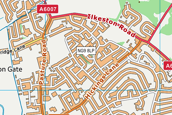 NG9 8LP map - OS VectorMap District (Ordnance Survey) NG9 8LP map - OS VectorMap District (Ordnance Survey)