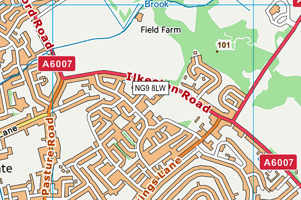 NG9 8LW map - OS VectorMap District (Ordnance Survey) NG9 8LW map - OS VectorMap District (Ordnance Survey)