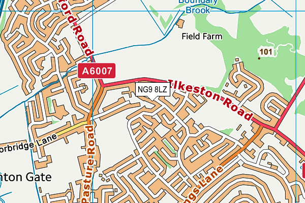 NG9 8LZ map - OS VectorMap District (Ordnance Survey) NG9 8LZ map - OS VectorMap District (Ordnance Survey)