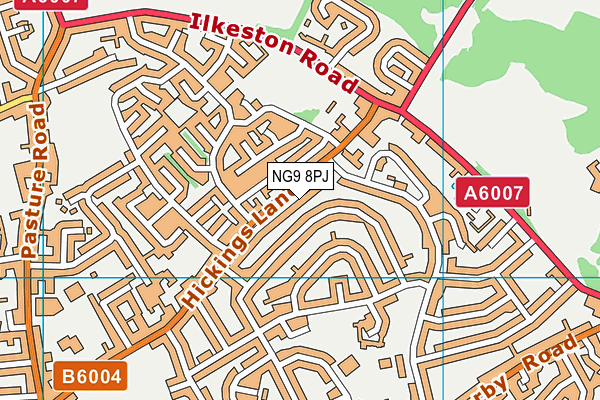 NG9 8PJ map - OS VectorMap District (Ordnance Survey) NG9 8PJ map - OS VectorMap District (Ordnance Survey)