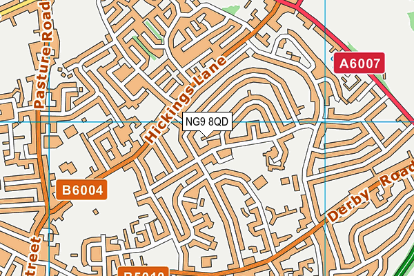 NG9 8QD map - OS VectorMap District (Ordnance Survey) NG9 8QD map - OS VectorMap District (Ordnance Survey)