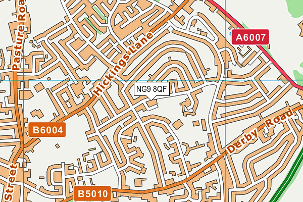 NG9 8QF map - OS VectorMap District (Ordnance Survey) NG9 8QF map - OS VectorMap District (Ordnance Survey)