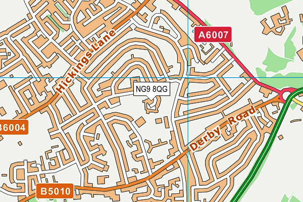 NG9 8QG map - OS VectorMap District (Ordnance Survey) NG9 8QG map - OS VectorMap District (Ordnance Survey)