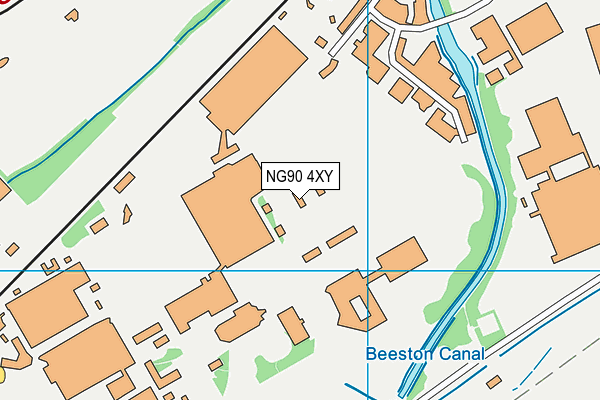 NG90 4XY map - OS VectorMap District (Ordnance Survey) NG90 4XY map - OS VectorMap District (Ordnance Survey)