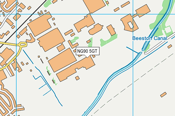 NG90 5GT map - OS VectorMap District (Ordnance Survey) NG90 5GT map - OS VectorMap District (Ordnance Survey)