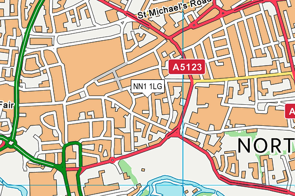 NN1 1LG map - OS VectorMap District (Ordnance Survey) NN1 1LG map - OS VectorMap District (Ordnance Survey)