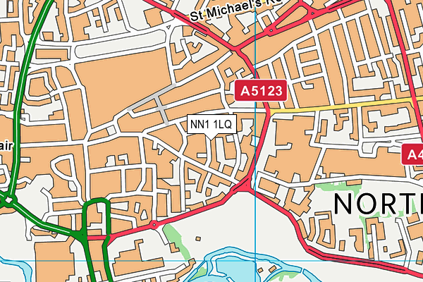 NN1 1LQ map - OS VectorMap District (Ordnance Survey) NN1 1LQ map - OS VectorMap District (Ordnance Survey)