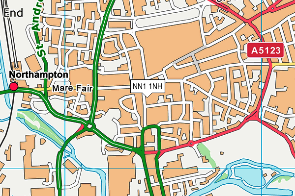 NN1 1NH map - OS VectorMap District (Ordnance Survey) NN1 1NH map - OS VectorMap District (Ordnance Survey)