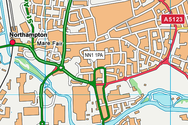 NN1 1PA map - OS VectorMap District (Ordnance Survey) NN1 1PA map - OS VectorMap District (Ordnance Survey)