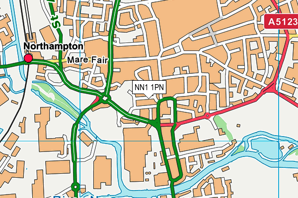 NN1 1PN map - OS VectorMap District (Ordnance Survey) NN1 1PN map - OS VectorMap District (Ordnance Survey)