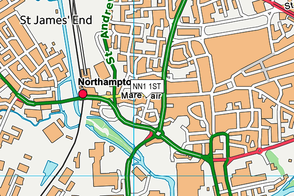 NN1 1ST map - OS VectorMap District (Ordnance Survey) NN1 1ST map - OS VectorMap District (Ordnance Survey)