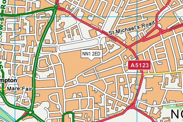 NN1 2ED map - OS VectorMap District (Ordnance Survey) NN1 2ED map - OS VectorMap District (Ordnance Survey)